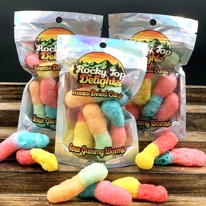 Sour Gummy Worms - Freeze Dried Candy- 1oz bag- $9.99